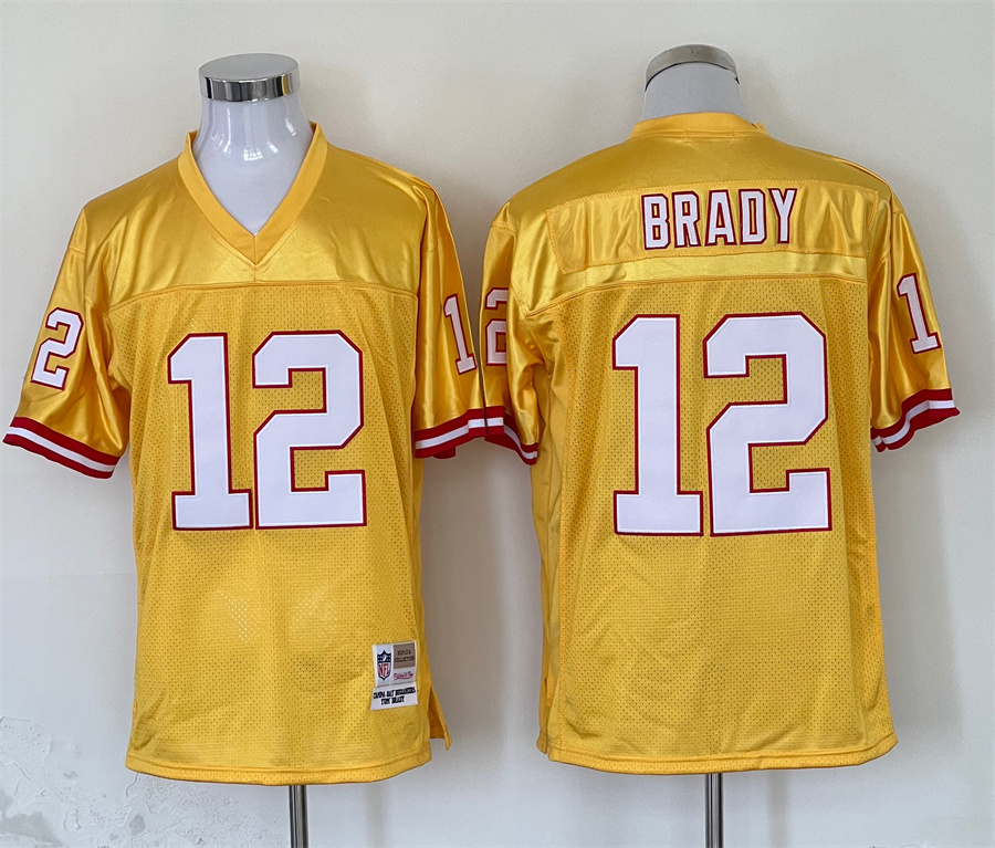 Men's Tampa Bay Buccaneers Tom Brady Mitchell & Ness Yellow Legacy Jersey